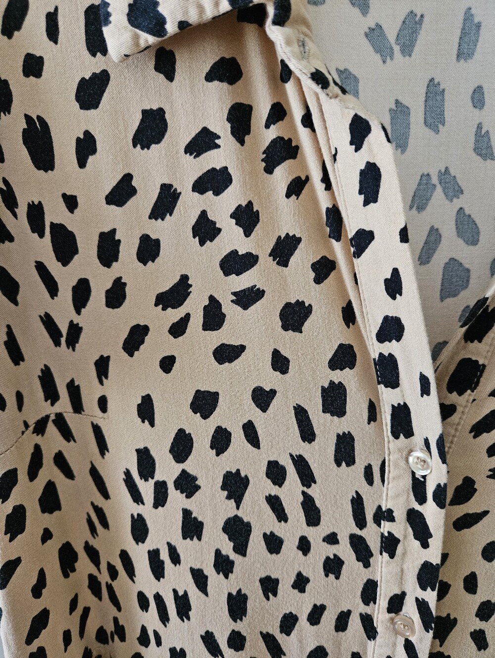Crown & Ivy Cheetah Spot Empire Waist Tiered Dress Women's Large - Picture 3 of 6